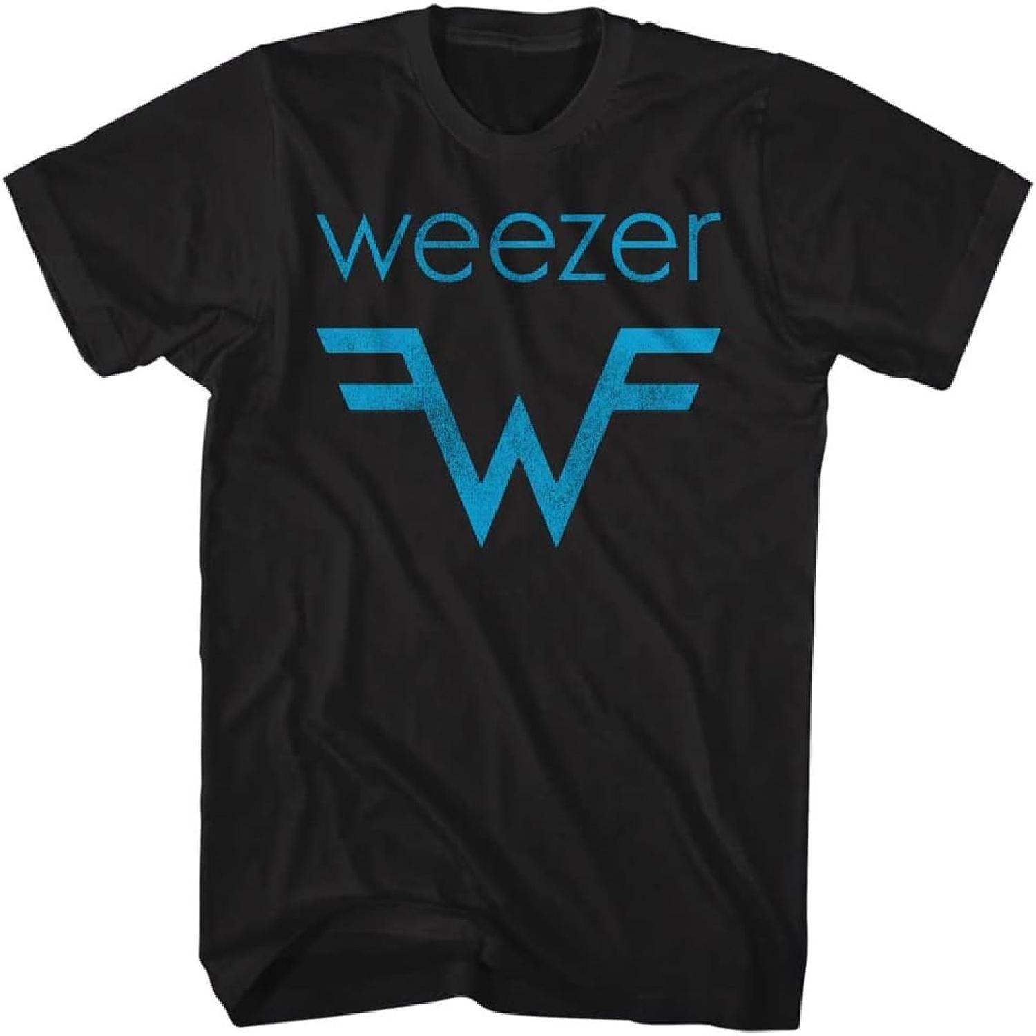 

Футболки з коротким рукавом для дорослих з логотипом рок-гурту Weezer та текстами пісень (друк спереду та ззаду) XXXXL чорний