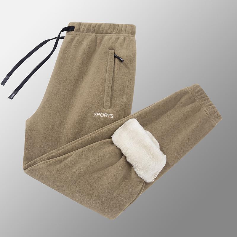 

Большие размеры, мужские зимние ветрозащитные и теплые повседневные брюки с добавлением флиса, утолщенные флисовые мужские повседневные брюки L