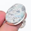 Natural Larimar Gemstone Handmade 925 Sterling Silver Jewelry Ring Size 9 I8C61