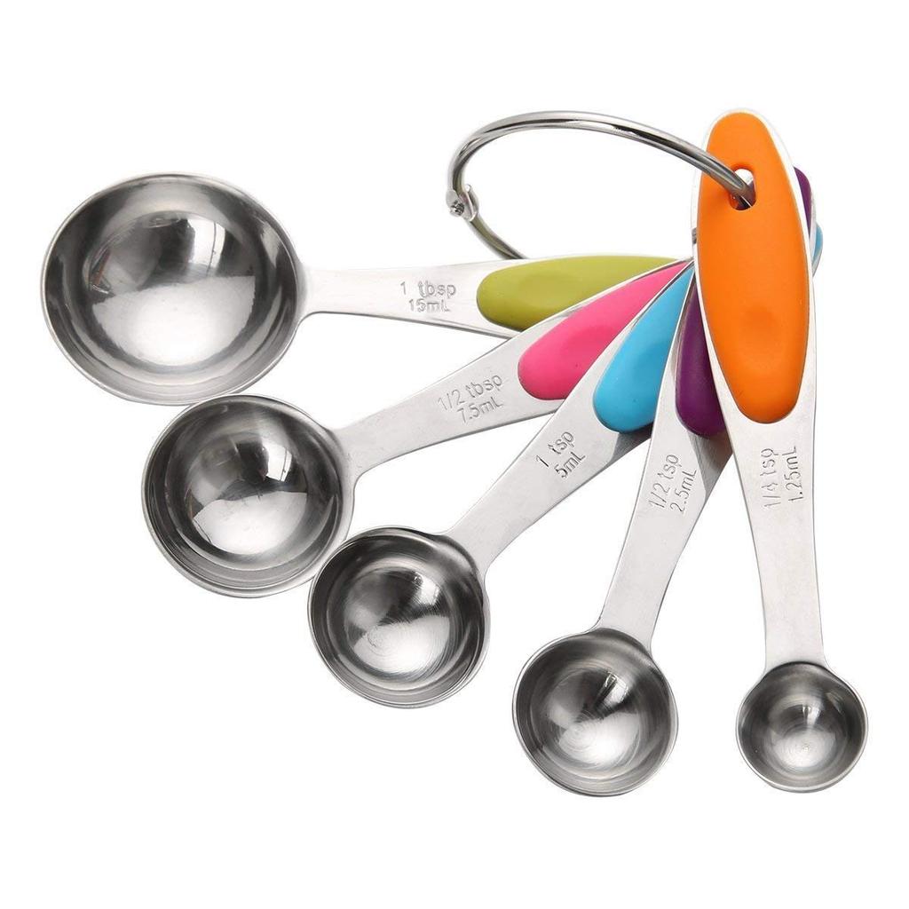 304 Edelstahl Messbecher und Löffel Set, Küchenzubehör zum Backen von Kuchen, Kochen, Zubereiten von Messwerkzeugen