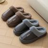 Baumwollpantoffeln für Herren, mit dicker Sohle, und warme Schuhe für Zuhause und den Innenbereich