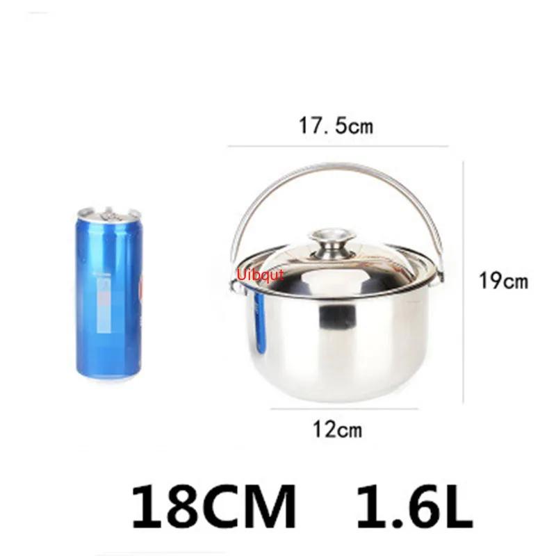Topf Suppe Kochen Stahl Edelstahl Eintopfschüssel Schüsseln Kochtopf Küchengeschirr Pfanne Metallgriff Ramen Töpfe und Pfannen Kochgeschirr Set