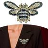 Fashionable Bees Shaped Enamel Pin Alloy Scarf Clip With Rhinestones Accessory for Formal Event and Daily Wear