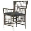 Garden Chairs 4 pcs Grey Poly Rattan