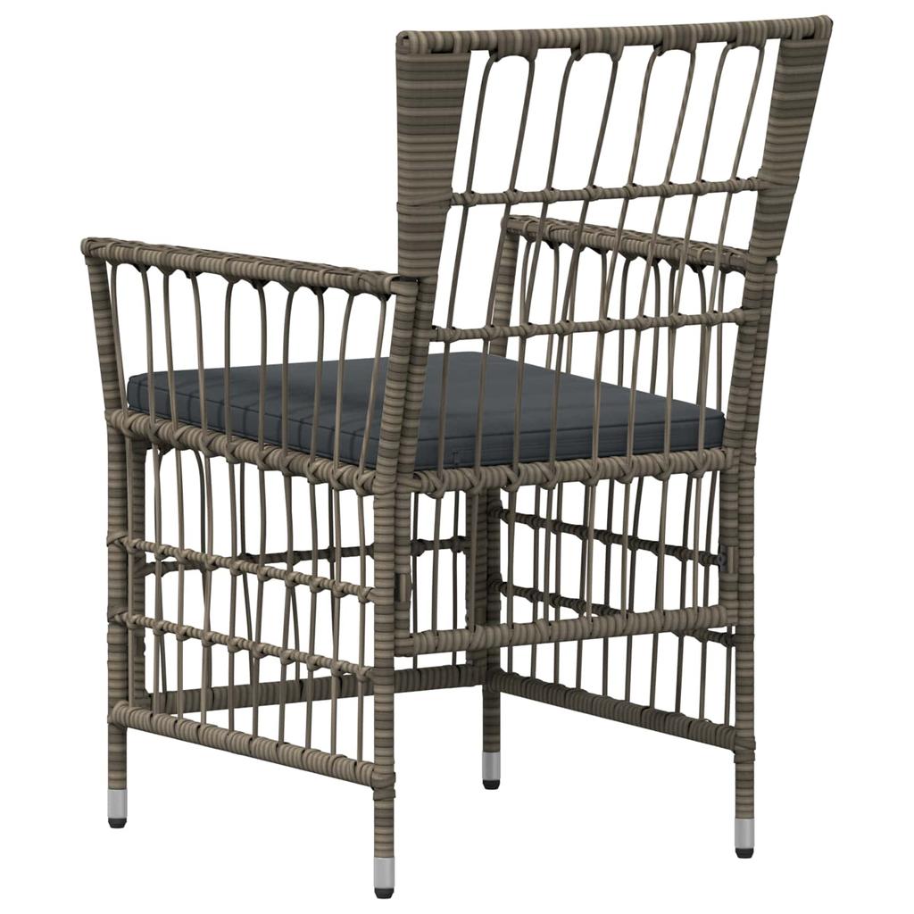 Garden Chairs 4 pcs Grey Poly Rattan