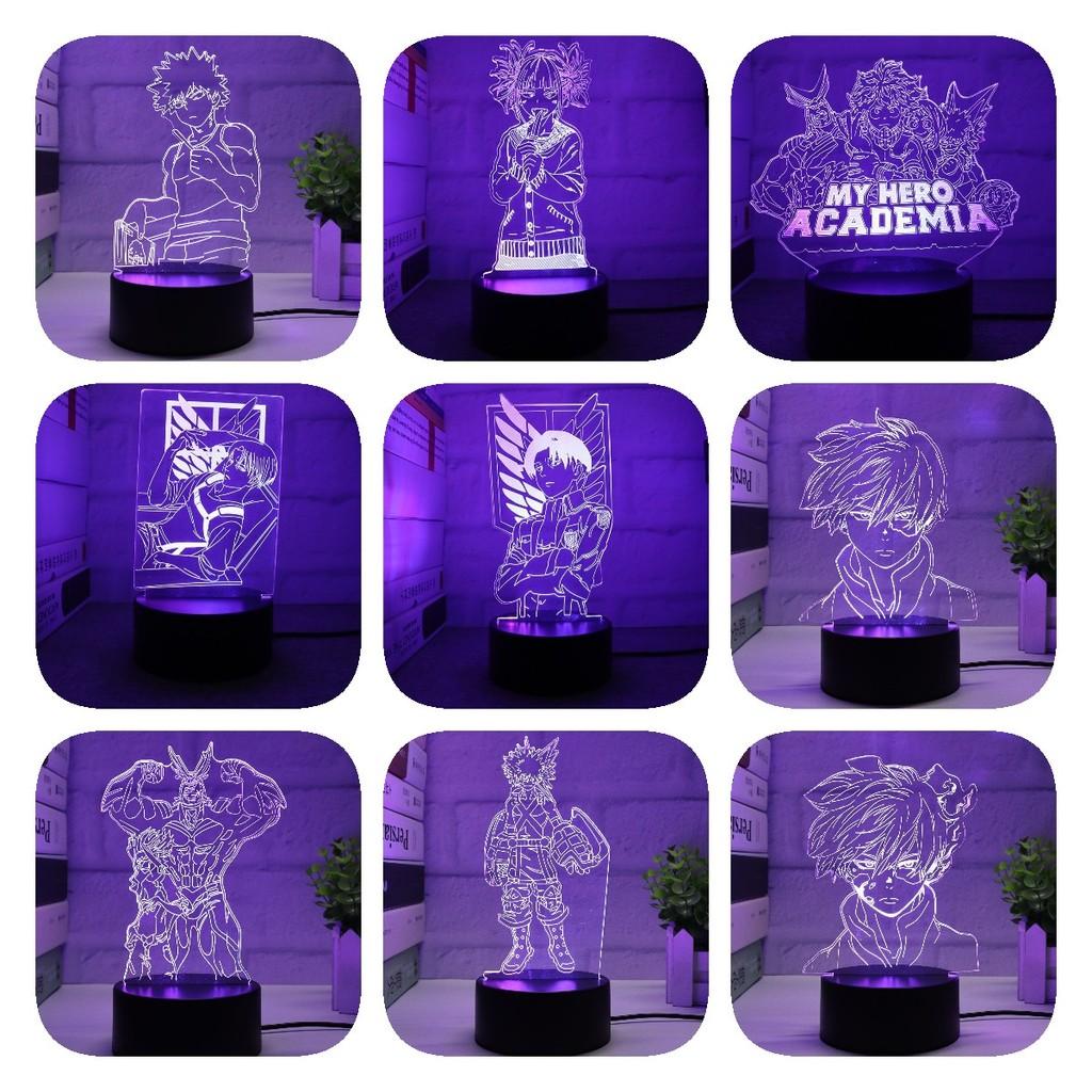 Colorful 3d My Hero Academia Night Light Led Table Lamp For Anime Lovers And Collectors