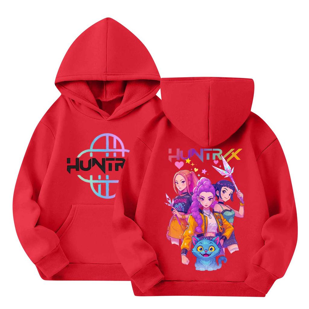 Children's Hooded Gradient Printed Long Sleeved Sweatshirt Loose Sweatshirt Sweatshirt