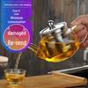 Heat-Resistant Glass Teapot with Stainless Steel Filter - Flower Design Kung Fu Tea Set
