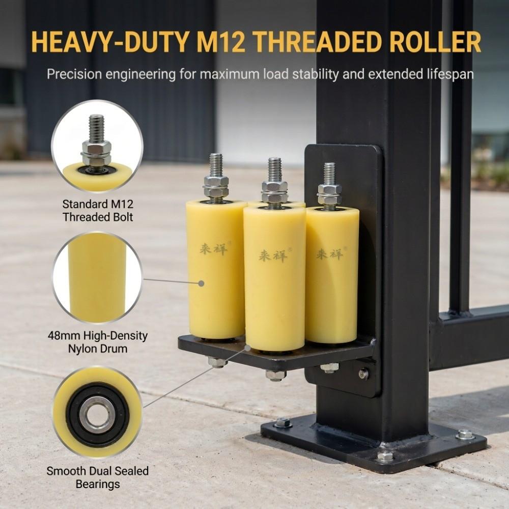 4pcs 5 Inch Slide Gate Guide Roller Heavy Duty Rolling Door Guider Gate Guide Post  Sliding Gate