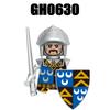 Medieval Military Europe King Soldier Figures Building Blocks Castle Lion Knight Sword Infantry Weapon Warrior Bricks Toys Gifts