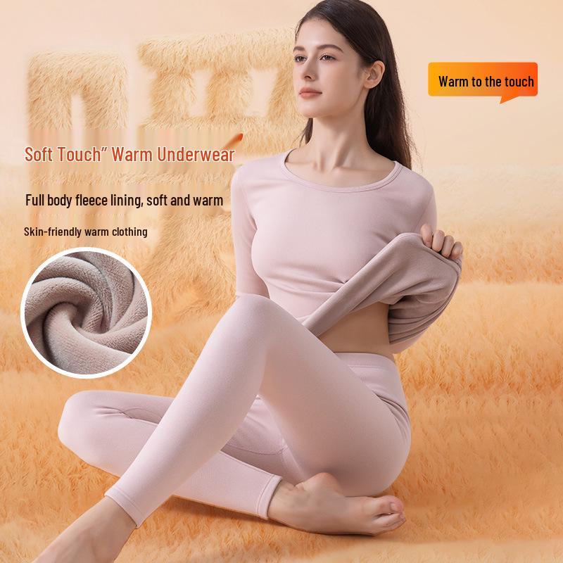 Damen Ultraweiches Thermounterwäsche-Set: Fleecegefüttert, extra dick, wärmeerzeugender Samt für Winter 2025.