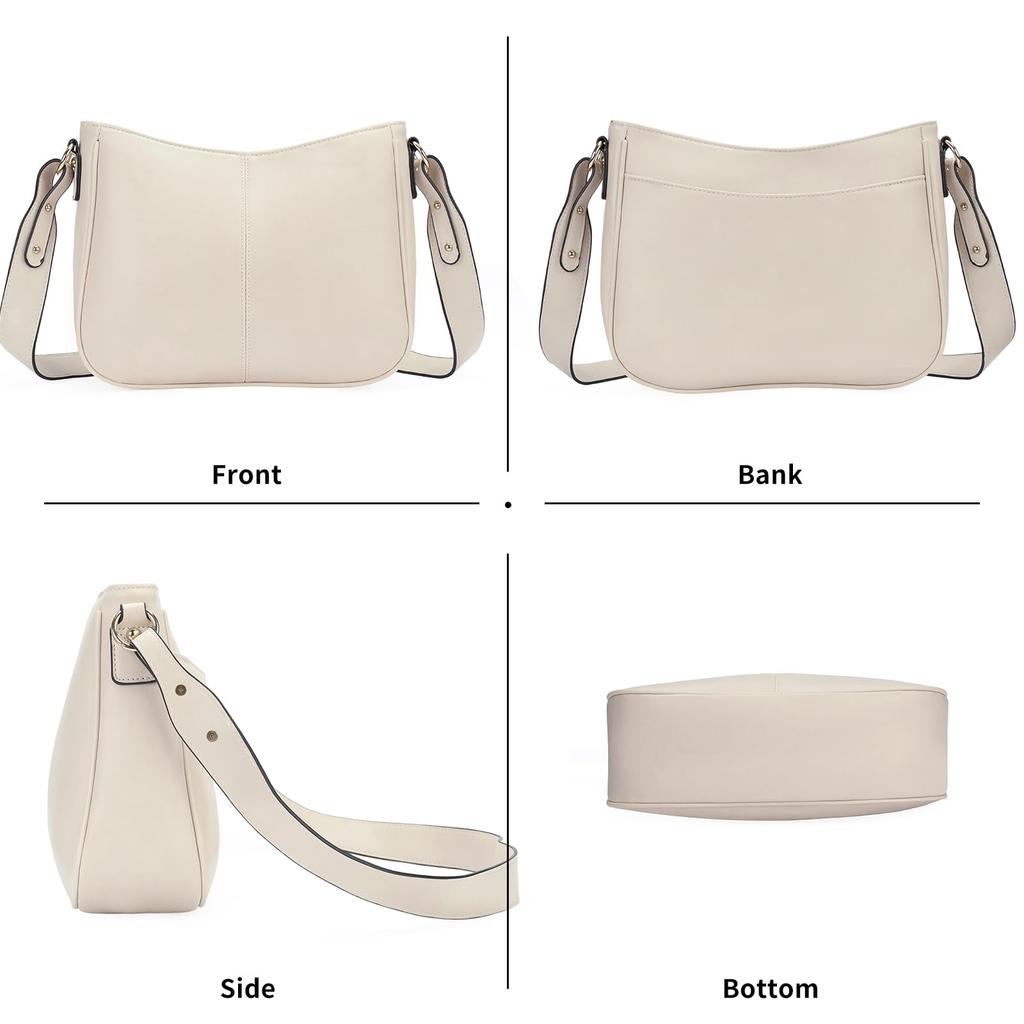 LEEXTON Damen-Lederschultertasche mit Außentasche, Wasserabweisend, Stilvoll und Lässig, Perfekt für Reisen