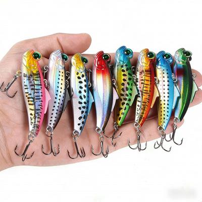 Eintauchbarer Vibrations-Bionischer Köder-Set 12,5 g 6,5 cm Mit Rasseln 6 Reflektierender Haken mit hervorstehendem Öhr Angelköder