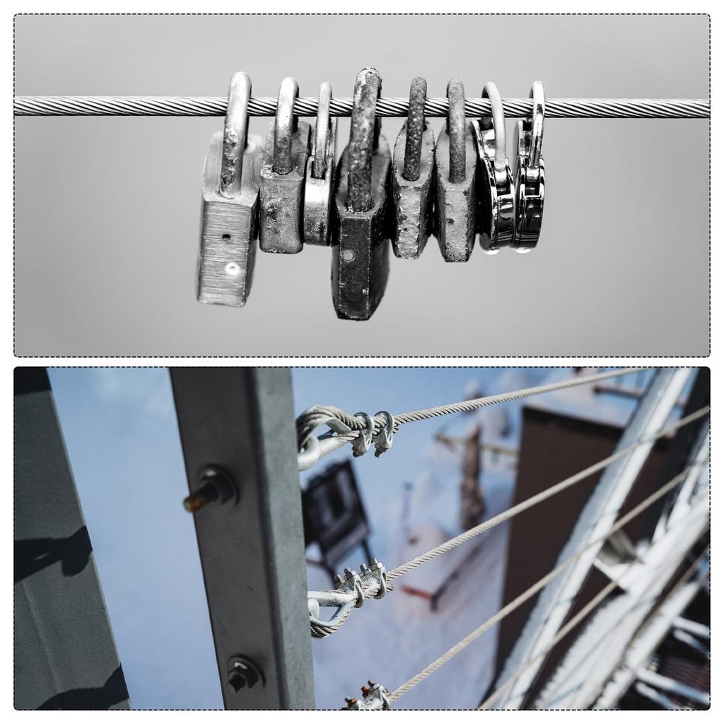 uxcell 230 stop (70 metrů) Ocelové lanko 304 Nerezové lanko 3/64"(1 mm) Potaženo vinylem