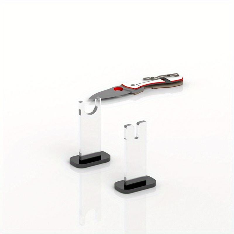1 Sett Akryl Utstillingsstativ Knivholder Kutter Utstillingsholder Samlingsstativ Gjennomsiktig Kutterholder Knivsamling Utstilling