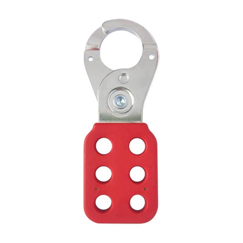 Six Holes Safety Lockout Hasp Metal Clamp Scissor Action 25Mm Dia Jaw For Industrial Site Electrical Safety Lockout Work
