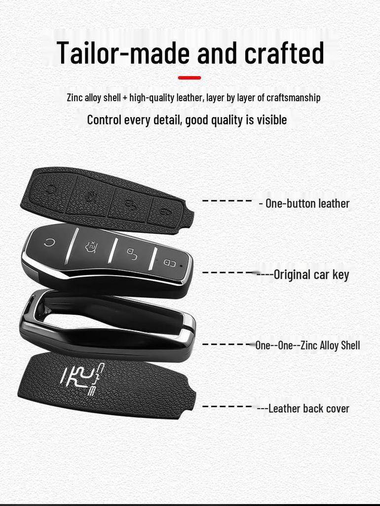 BYD Yuan Plus Key Case Champion Edition: Full Coverage Metal Shell for Men and Women