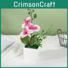 Square Phalaenopsis Pot Potted Artificial Flower Wedding Decoration Bonsai Gift