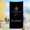 Toalla de Playa Inter de Milán Personaliza Tu Nombre Alta Absorción y Secado Rápido Ideal para Viajes Piscina al Aire Libre Yoga Surf Camping Senderismo Gimnasio Regalo Vacaciones