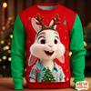Eekhoorn Uil Beer Patroon Sweatshirts Voor Mannen Vrouwen Kerstmis 3D Geprint Pullover Festival Feest Hoodies Lange Mouwen Ronde Hals Top