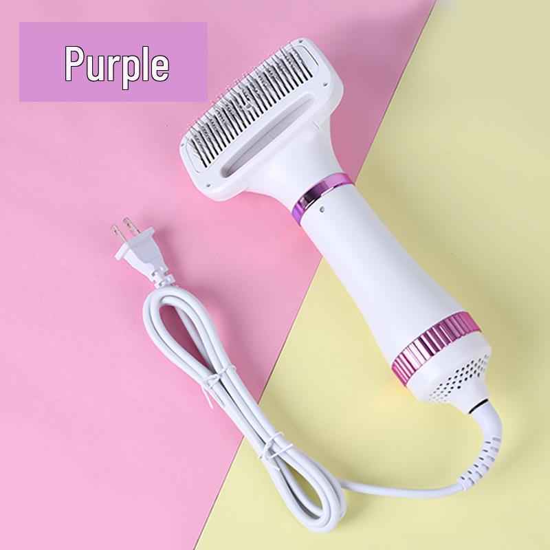 

Электрическая расческа-фен для домашних животных для собак и кошек US Standard фиолетовый