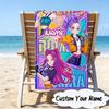 Custom Name KPop Cartoon Microfiber Beach Towel Super Soft & Absorbent for Bath, Beach, Travel  Bath Time Accessory, Fan gifts