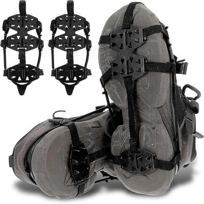 Kolce śnieżne do butów i butów, kolce trakcyjne do raków z 24 uchwytami do lodu i śniegu, zimowe raki antypoślizgowe na zewnątrz