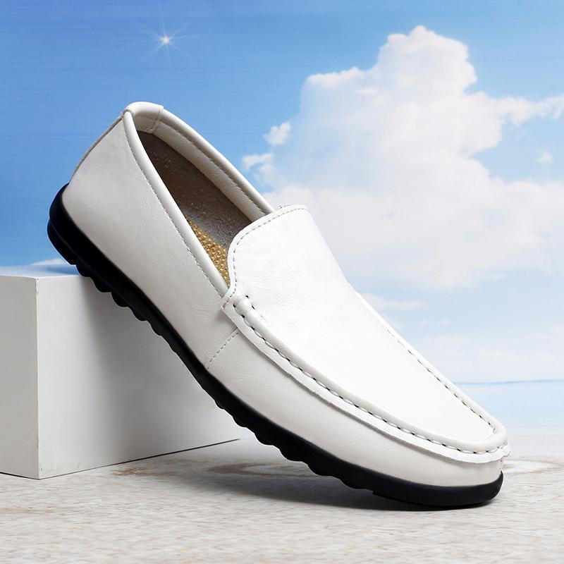 

Fashion Luxury Comfy Soft Sole Loafers Shoes Fashion Men Handmade Split Leather Business Office Shoes Casual Driving Flats Slip-on Shoes 47 белый