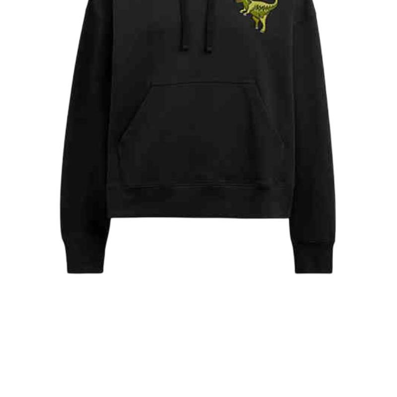 Coach Rexy FW24 Hooded Animal Pattern Long Sleeve Sweatshirt Unisex sweatshirt Black CZ479-BLK