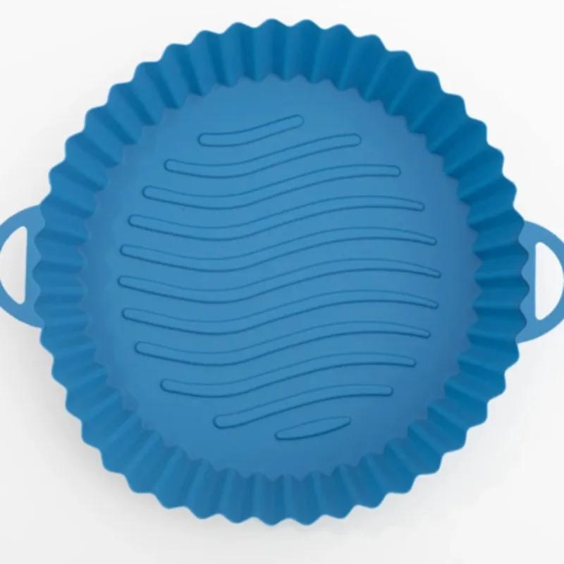 Air Fryer Silicone Pot Pad Easy To Clean Round Silicone Baking Tray Airfryer Liners Molds Reusable Oven Baking Basket Pizza Pan
