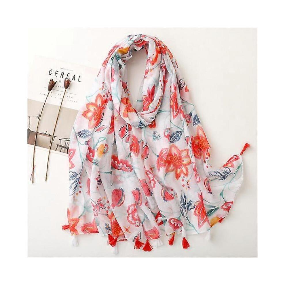 Marca di Design Sciarpa da Donna Stampa alla Moda Cotone Caldo Sciarpa Sciarpe Musulmane Hijab Donna Pashmina Bandana Frange Sciarpe da Spiaggia Foulard