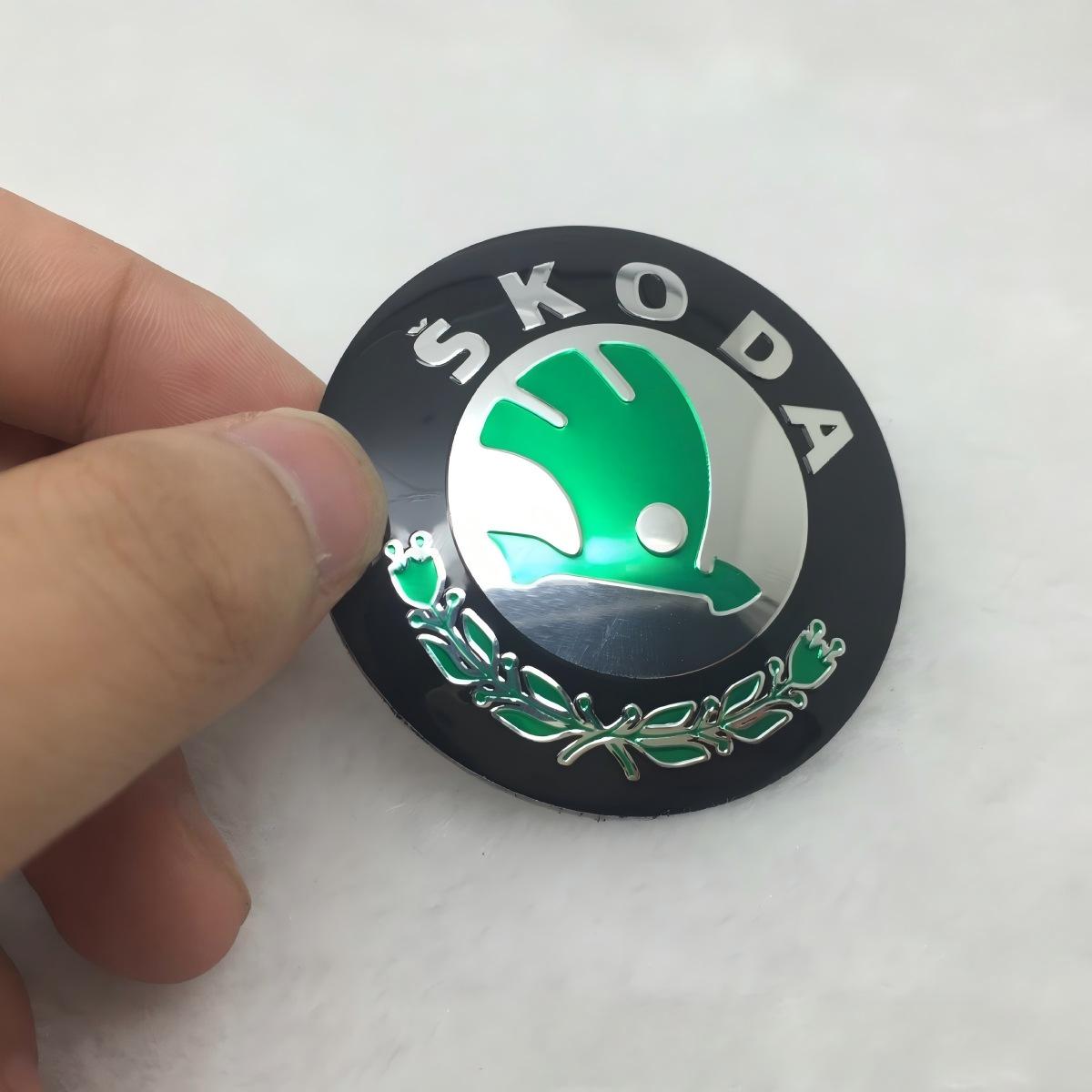 Персонализированная металлическая наклейка на колпак колеса для Skoda - Декоративная 56мм/65мм