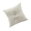 Wedding Ring Pillow for Wedding Decoration Exquisite Lace Pearl Ring Pillow Decor Satin Bridal Cushion with Ribbons