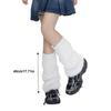 Ribbed Knit Cuffs Furry Leg Warmers for Women Students Winter Furry Plush Boot Covers Stretchy Calf Socks Streetwear