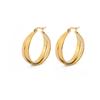 Frosty Style Double-combined U-shaped Earrings for Women's Titanium Steel Gold-plated Personalized Earrings