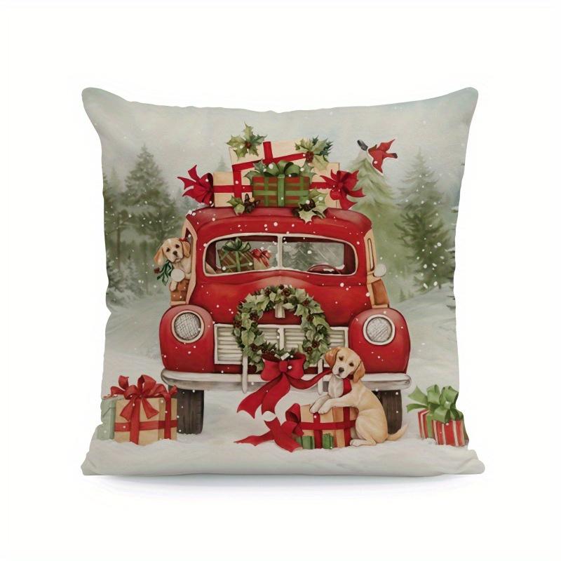 

Home Decoration: Christmas Scene Decoration Digital Print, Pattern Cushion Cover, Suitable For Sofa, Bedroom, Car, Pillow Cover 16x16Inch