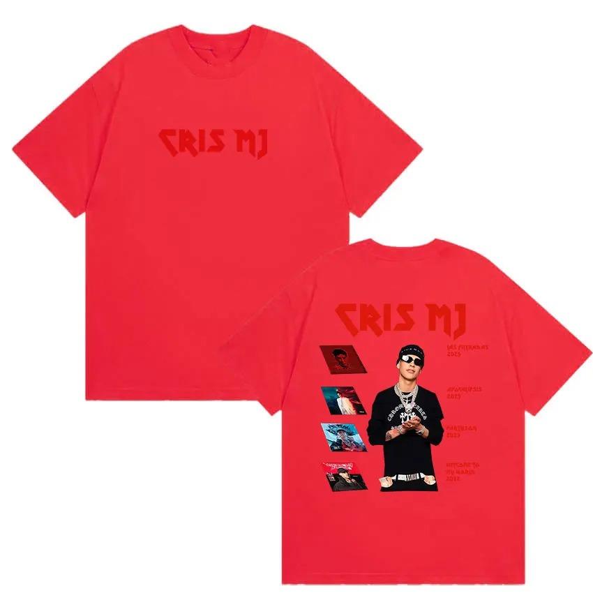 Rapper Cris MJ Album 2026 Merch T Shirt Unisex Hip Hop Vintage Gothic Clothing T-shirts Man High Quality Oversized Cotton T-shirt