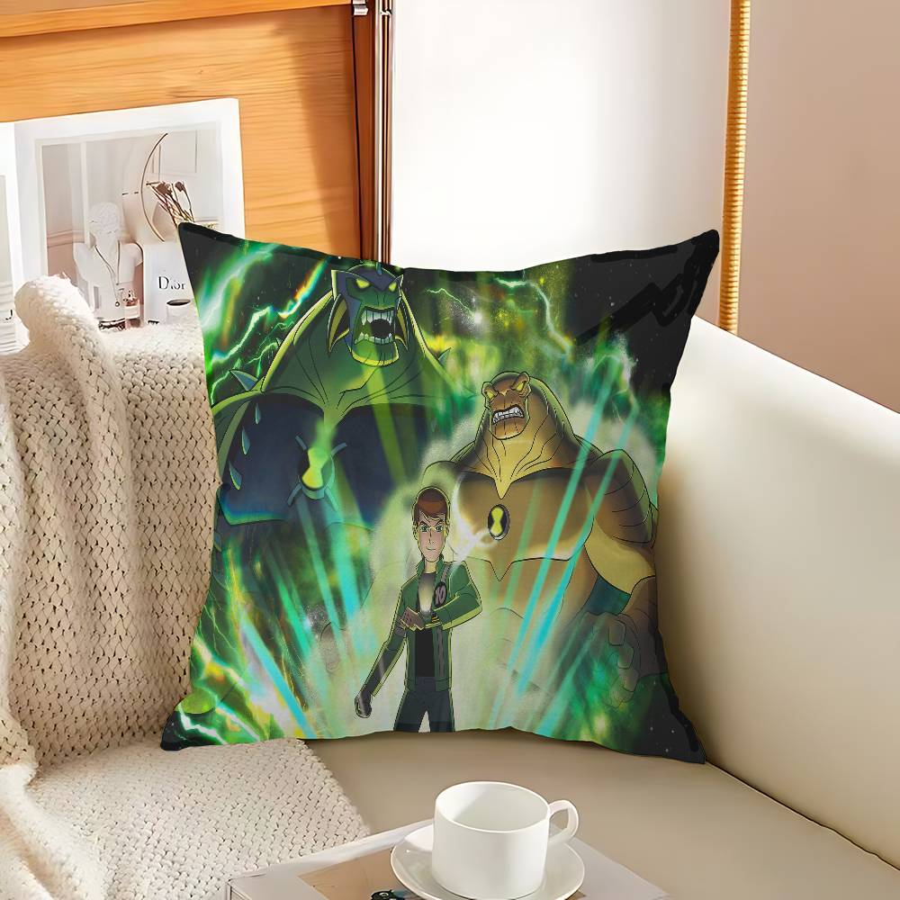 Anime B-Ben 10 Personalized Picture Text Home Decorative Pillows Household Gifts 45x45cm