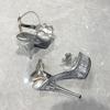 Summer Fashion Nightclub New Waterproof Platform Crystal Bottom Pointed Wedding Fashion Catwalk Super High-heeled Women's Single Shoes