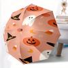 1pc Halloween Ghosts Umbrella - Auto Open/Close Folding Umbrella with Reinforced 8-Rib Frame, Portable 3-Fold Compact Umbrella, Christmas