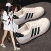 Stepping On Shit Feeling Moral Training Shoes Women's 2025 New Autumn Versatile Flat Leather White Shoes Student Running Sports Shoes Women