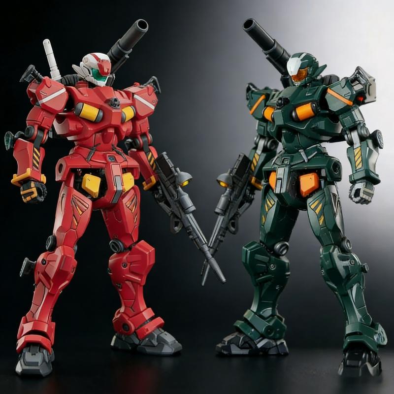 Gquuuuuux Light-Type Guncannon Hg 1144 Action Figure Assembly Model Kit Puzzle Toy Desktop Ornament With Water Slide Decals