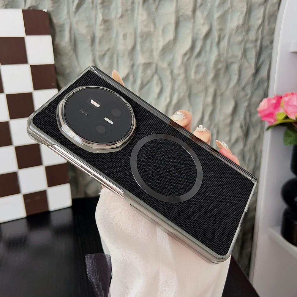 For VIVO X Fold 5 Case Luxury PU Double Hinge Magnetic Wireless Charging Protective Back Cover Case For VIVO X Fold5 Phone Shell