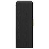 Wall Mounted Cabinet In Black Oak Effect 69.5 X 34 X 90 Cm