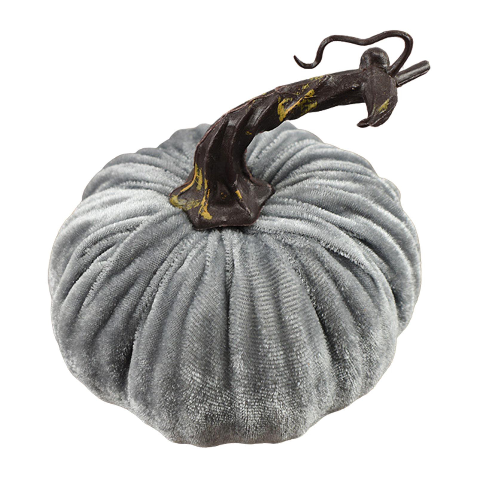 

Осенний урожай Декоративный реквизит Искусственные тыквы Украшения Декор на Хэллоуин Мешковина Тыква Вечеринка в честь Дня благодарения Украшения для дома серый