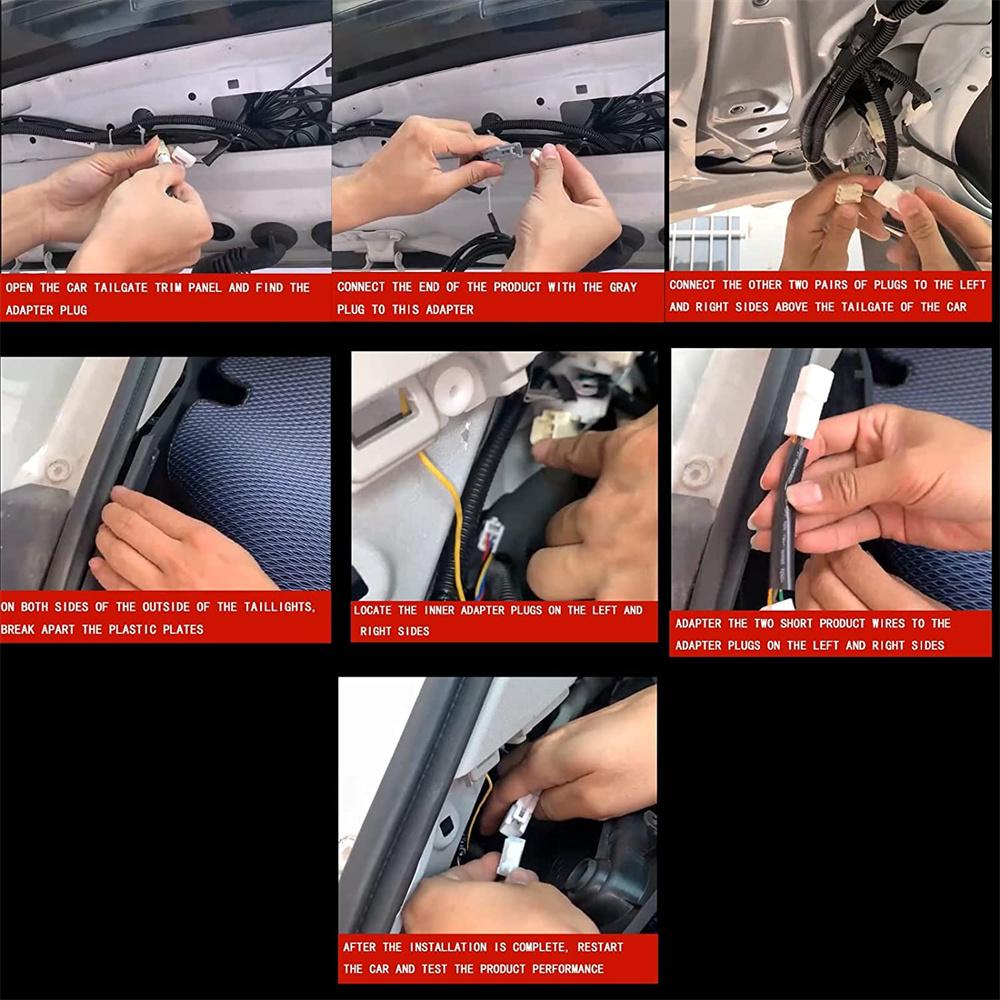 Brake Light Plug Wiring Harness For 2019-2021 Toyota RAV4 All Tail Light Turn On