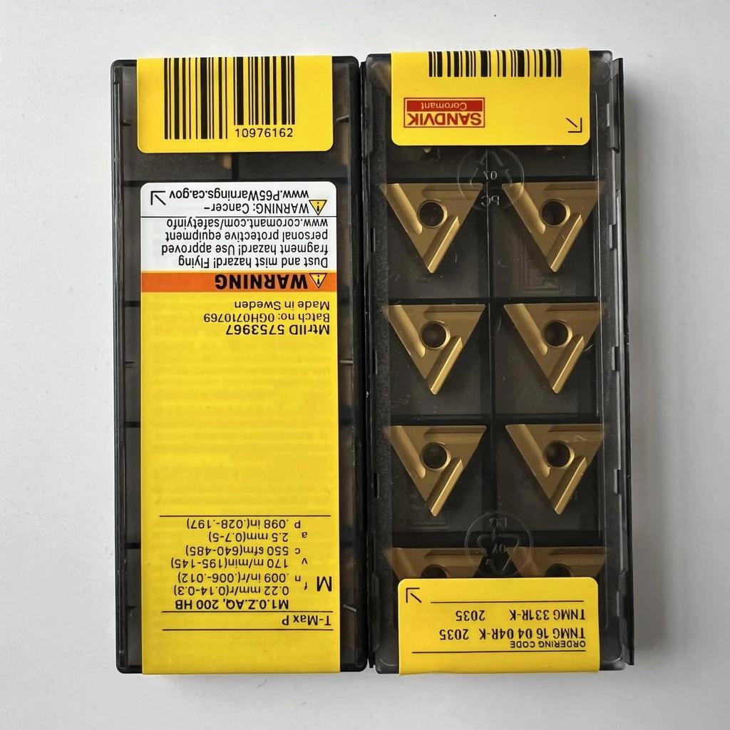 Original Sandvik / TNMG160404R-K 2035 /CNC Lathe Carbide Blade Tool 10 Pcs