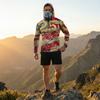 Men's Casual Raglan Sleeve Hooded Long Sleeve Sun Protection Shirt with Graphic Print Lightweight Breathable Fabric for Outdoor Activities