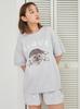 gelato pique Seal Print JQD Pullover Shorts Set Blue & (PWNT252016) Women's