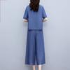 Denim Anzug Damen Sommer Cowboy 2-teilige Sets Koreanische Mode Büro Hosen Outfit Damen Lässig Damen Jeans Zweiteiler